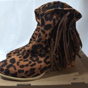 Asos Leopard print booties